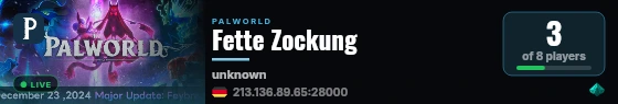 Fette Zockung live status badge