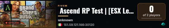  Ascend RP Test | [ESX Legacy] live status badge