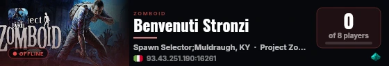 Benvenuti Stronzi live status badge