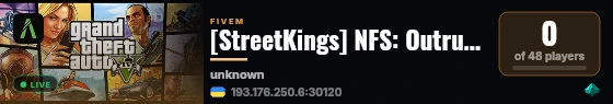 [StreetKings] NFS: Outrun Legend live status badge