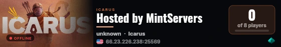 Hosted by MintServers live status badge