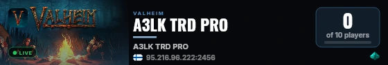 A3LK TRD PRO live status badge