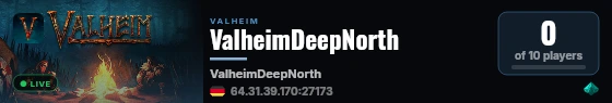ValheimDeepNorth live status badge
