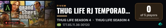 THUG LIFE RJ TEMPORADA 4 live status badge