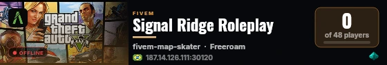 Signal Ridge Roleplay live status badge