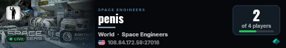 penis live status badge