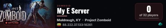 My E Server live status badge