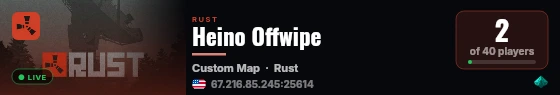 Heino Offwipe live status badge
