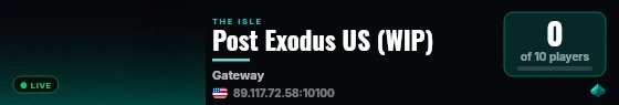 Post Exodus US (WIP) live status badge