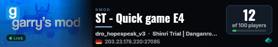ST - Quick game E4 live status badge