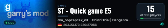 ST - Quick game E5 live status badge
