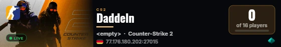 Daddeln live status badge