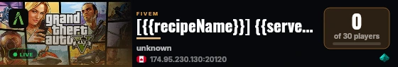 [{{recipeName}}] {{serverName}} live status badge