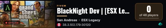 BlackNight Dev | [ESX Legacy] live status badge