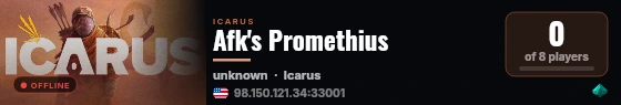 Afk's Promethius live status badge