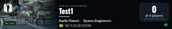 Test1 live status badge