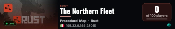 The Northern Fleet live status badge