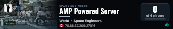 AMP Powered Server live status badge