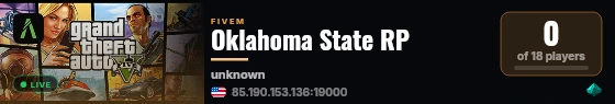Oklahoma State RP live status badge
