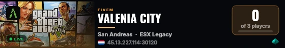 VALENIA CITY live status badge