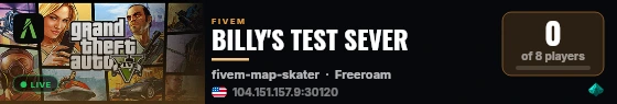 BILLY'S TEST SEVER live status badge