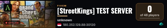 [StreetKings] TEST SERVER live status badge
