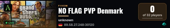 NO FLAG PVP Denmark live status badge