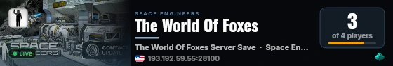 The World Of Foxes live status badge