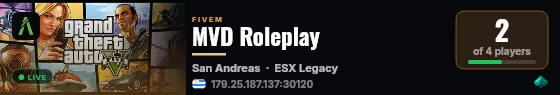 MVD Roleplay live status badge