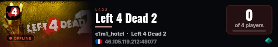 Left 4 Dead 2 live status badge