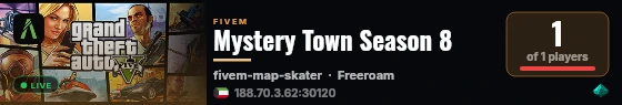 Mystery Town Season 8 live status badge