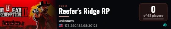 Reefer's Ridge RP live status badge