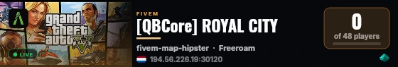 [QBCore Framework] ROYAL CITY live status badge