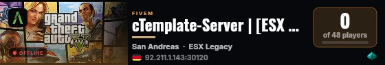 cTemplate-Server | [ESX Legacy] live status badge