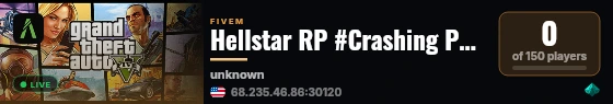 Hellstar RP #Crashing Patched𓇻 live status badge