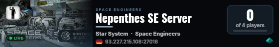 Nepenthes SE Server live status badge