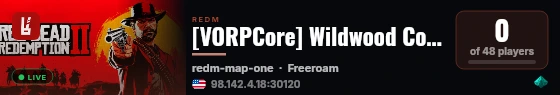 [VORPCore] Wildwood County live status badge