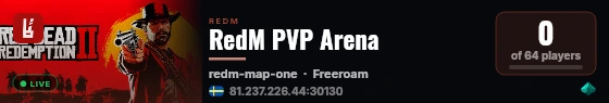 RedM PVP Arena live status badge