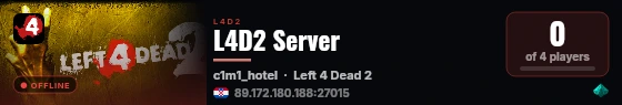 L4D2 Server live status badge