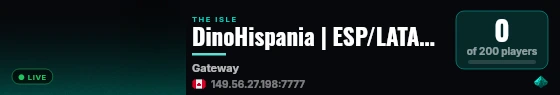 DinoHispania | ESP/LATAM | 2x | VC | WEB live status badge