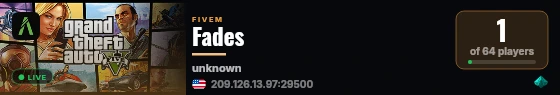Fades live status badge