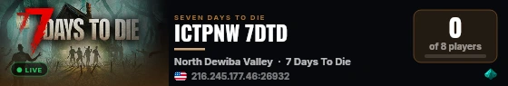 ICTPNW 7DTD live status badge
