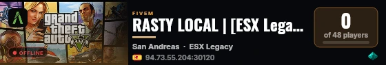 RASTY LOCAL | [ESX Legacy] live status badge