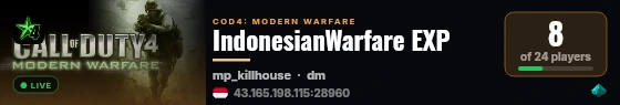 IndonesianWarfare EXP live status badge