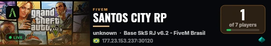 SANTOS CITY RP  live status badge