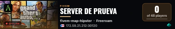 SERVER DE PRUEVA live status badge
