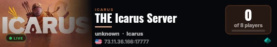 THE Icarus Server live status badge