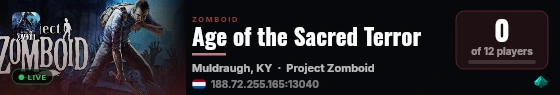 Age of the Sacred Terror live status badge