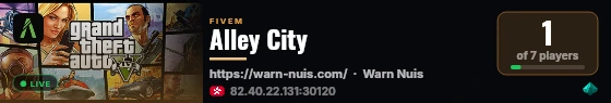 Alley City live status badge