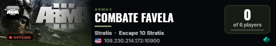 COMBATE FAVELA live status badge